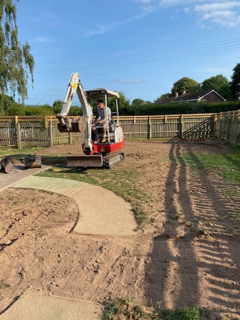 pre school garden construction