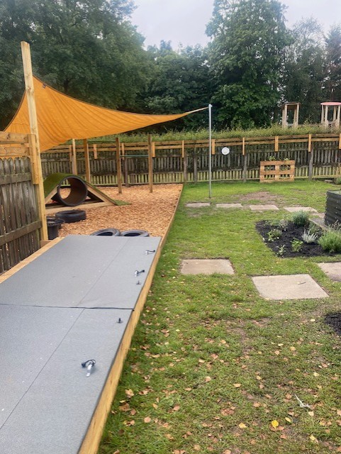 pre school garden after sandpit and play area