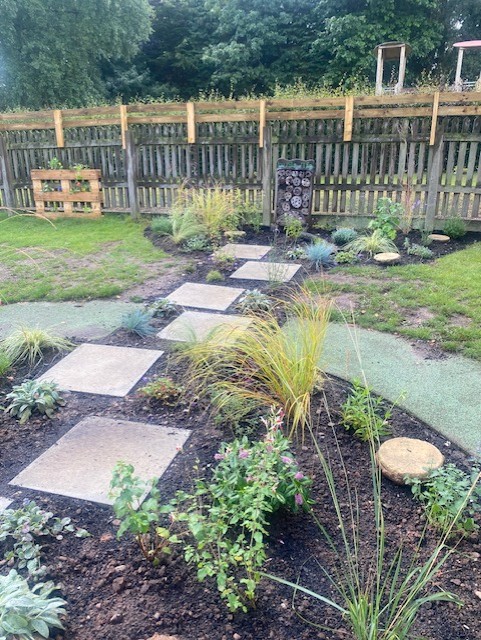 pre school garden after wildlife planting